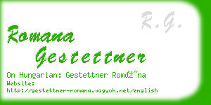 romana gestettner business card
